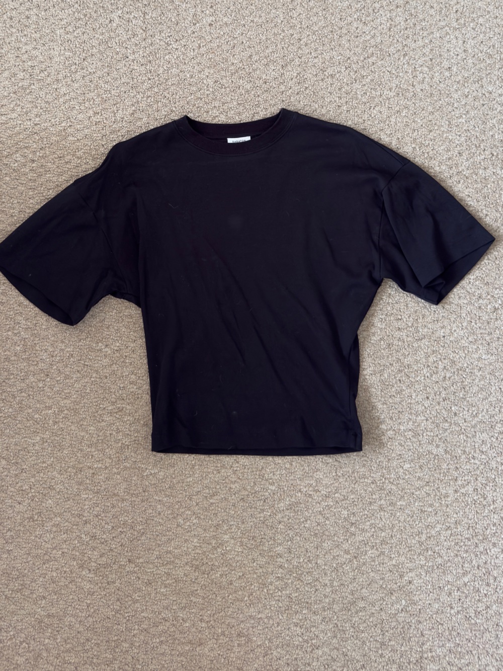Aritzia Babaton Cinched Waist T-Shirt Black